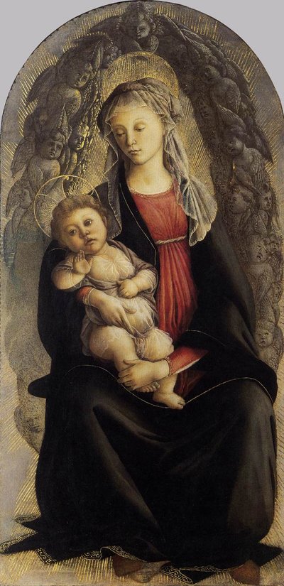 Madonna in gloria con serafini da Sandro Botticelli